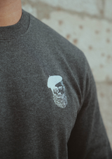 Sudadera sin capucha Gris Antracita con bordado Kabino