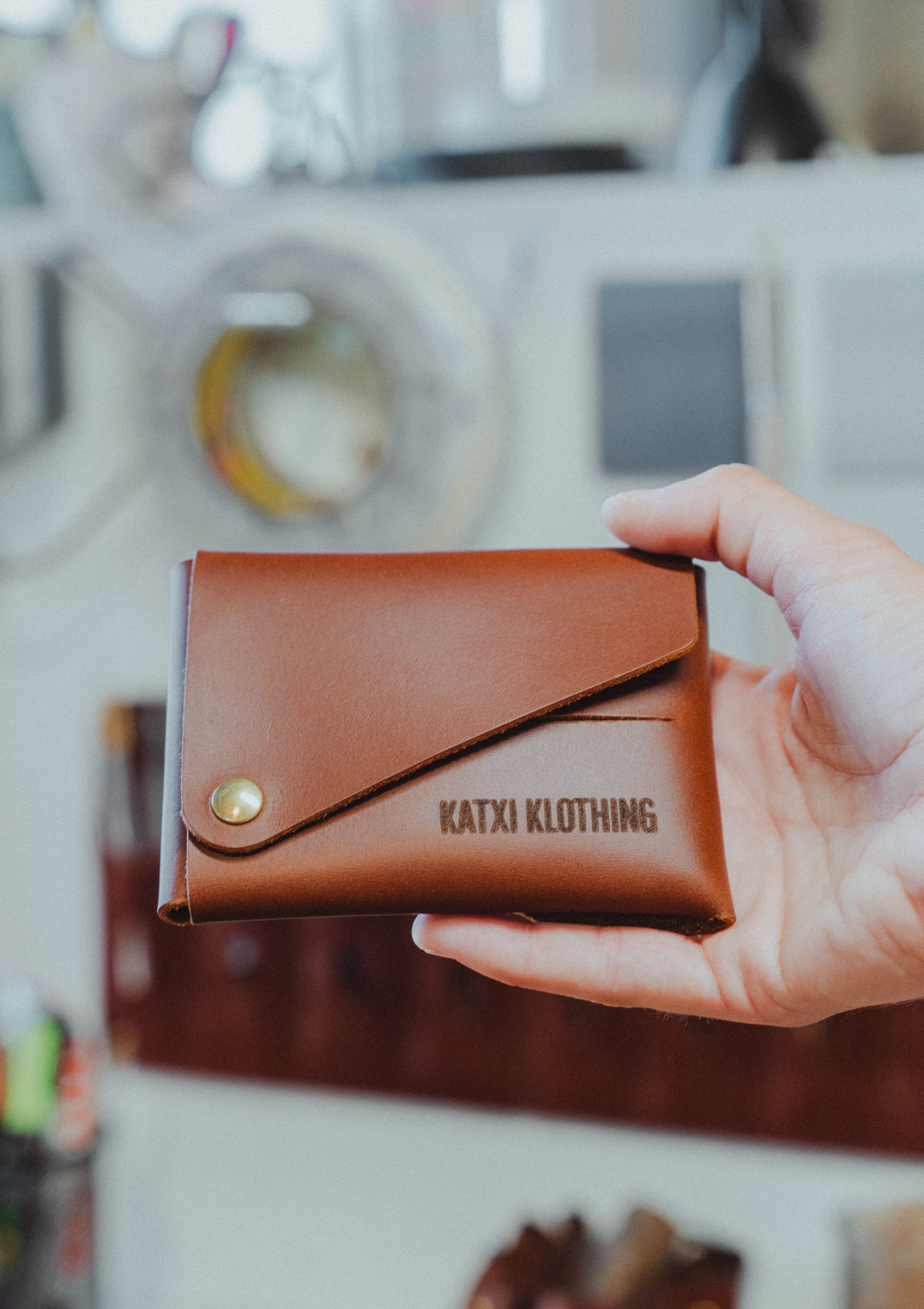 Portefeuille en cuir – portefeuille en cuir fait main – Katxi Klothing – vue 5