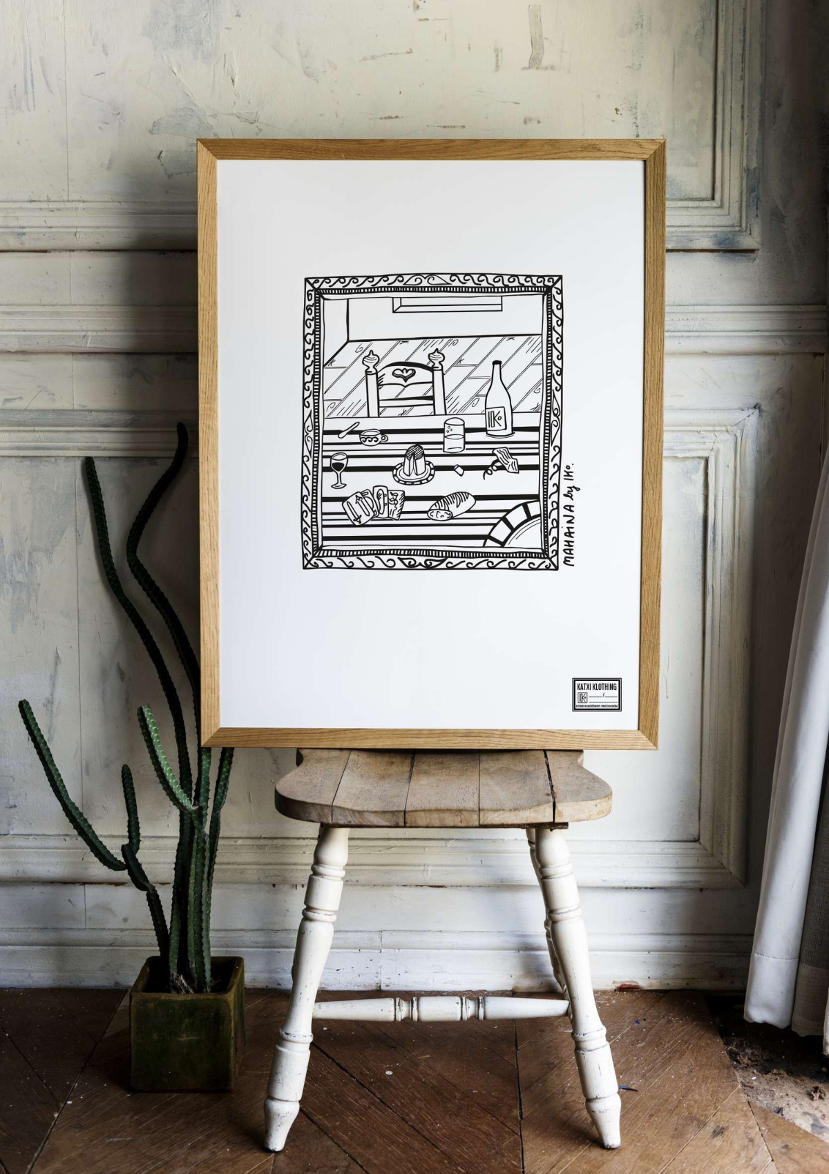 Affiche "Mahaina" 50x70 – affiche sérigraphiée du Pays basque – Katxi Klothing