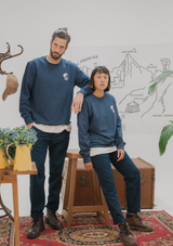 Sweat Bleu Marine Broderie Kabino