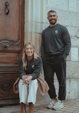 Sudadera sin capucha Gris Antracita con bordado Kabino