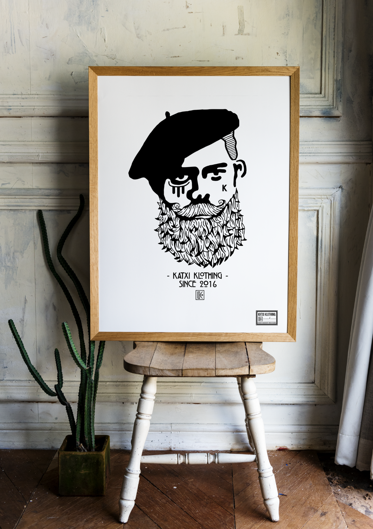 Affiche "Kabino" 50 x 70 – affiche sérigraphiée du Pays basque – Katxi Klothing