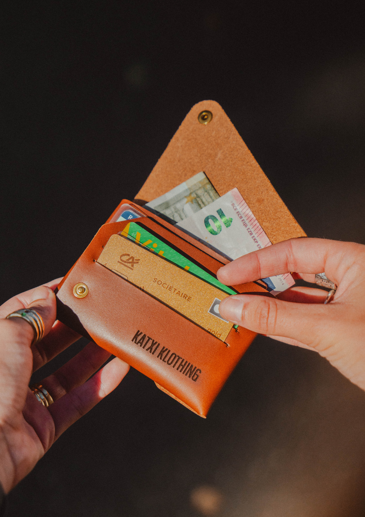 Portefeuille en cuir – portefeuille en cuir fait main – Katxi Klothing – vue 2