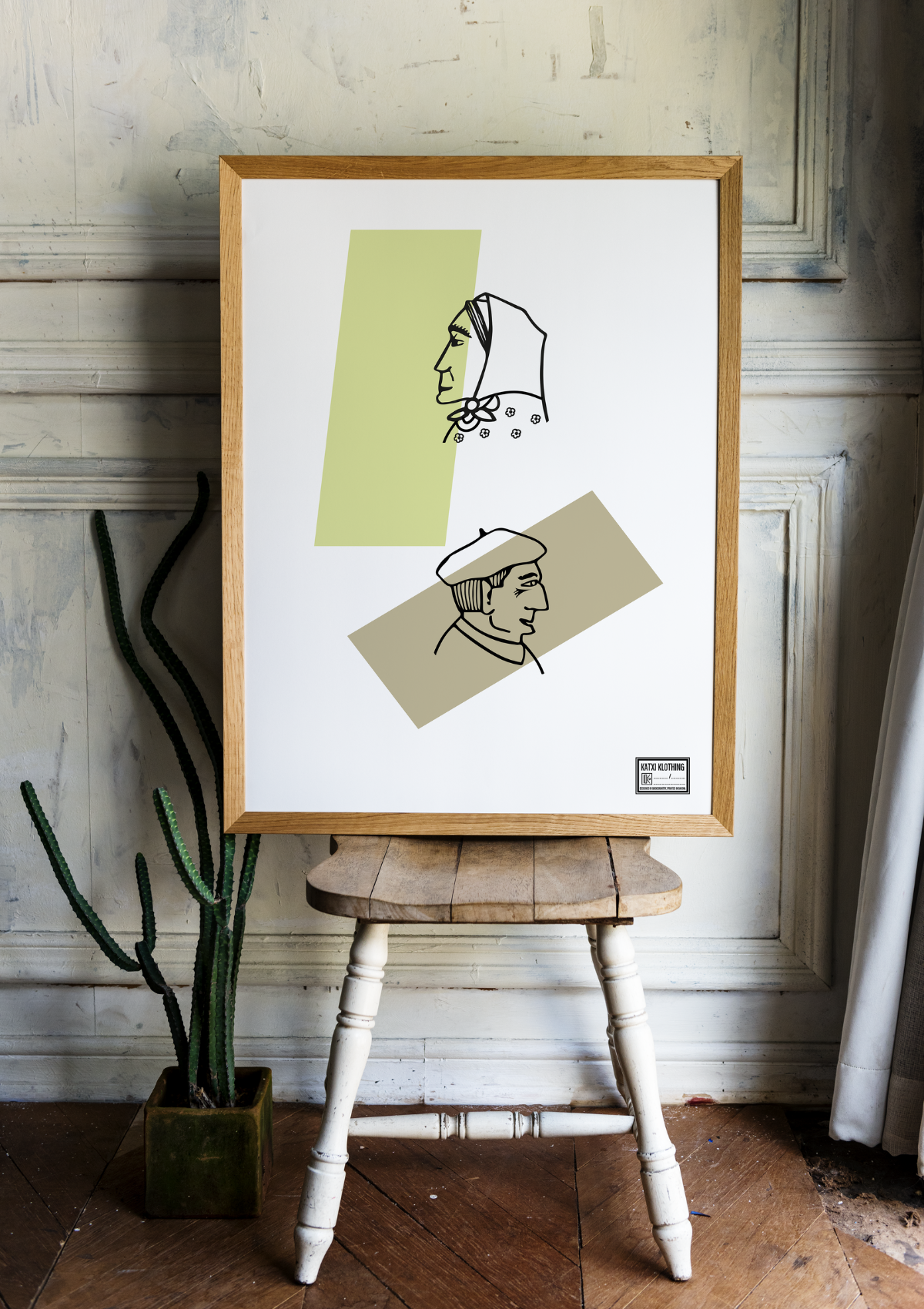 Affiche "Aitamonak" 50x70 – affiche sérigraphiée du Pays basque – Katxi Klothing